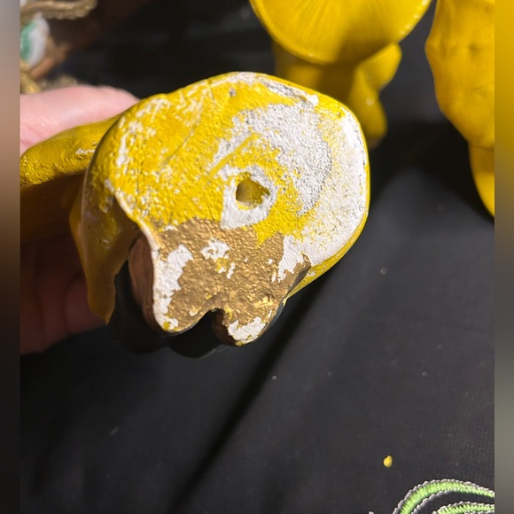 VTG MCM Chalkware set of 3 Asian figurines. Light surface damage on all 3. - Picture 5 of 9